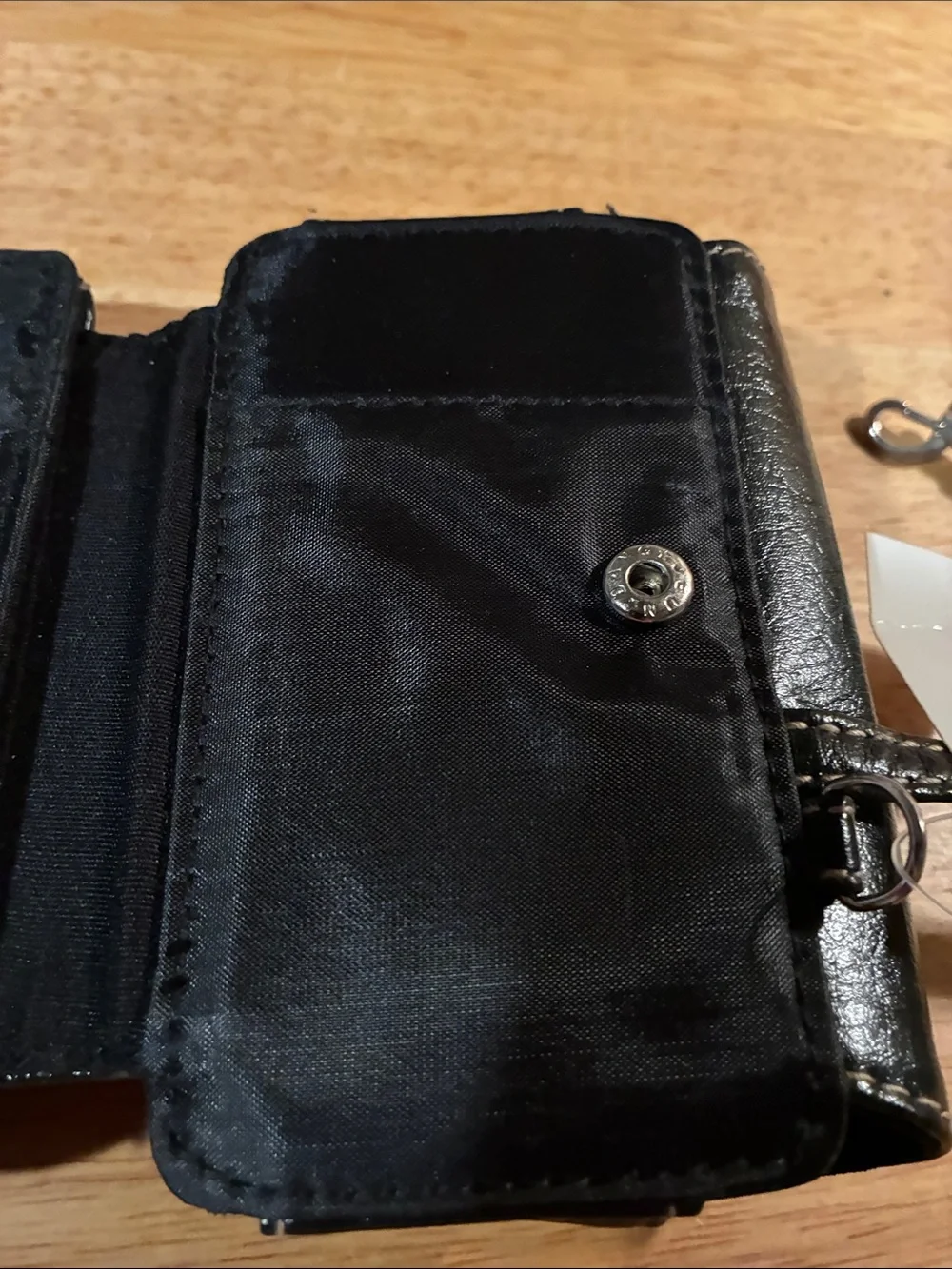 Lane Bryant Black Leather Wristlet Clutch